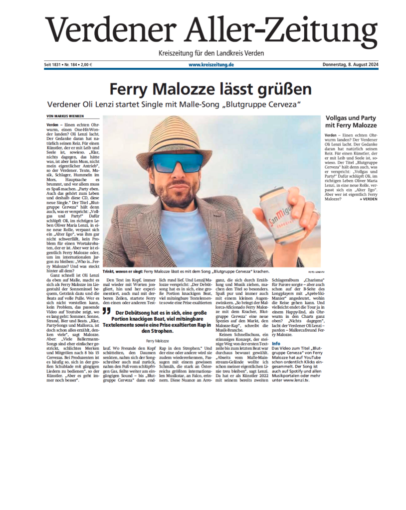 Verdener Aller Zeitung - Ferry-Malozze-laesst-gruessen-Bild